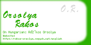 orsolya rakos business card